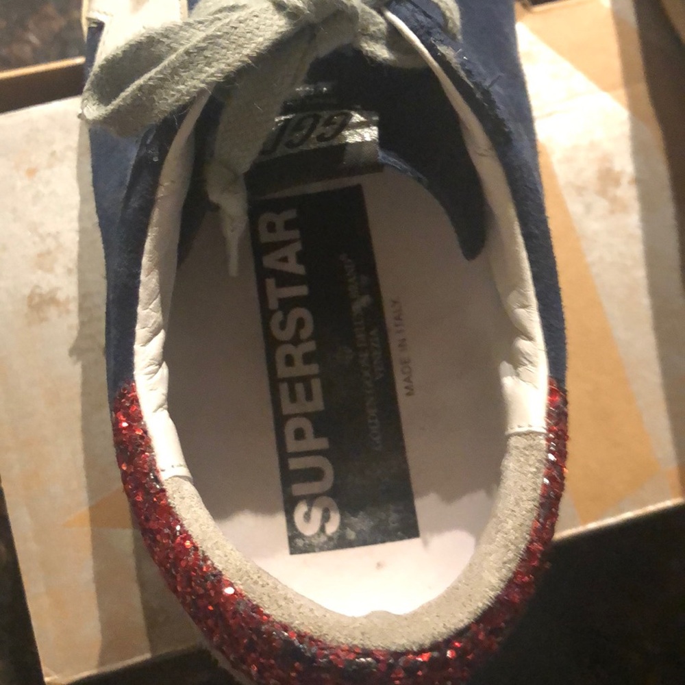 Golden Goose navy suede-red glitter - Picture 2 of 4